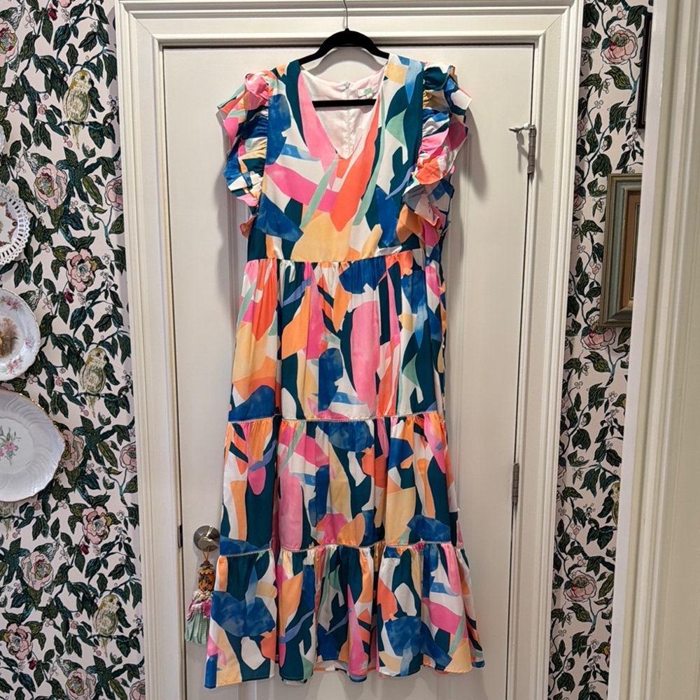 Jade Multicolor Abstract Dress NWT XL